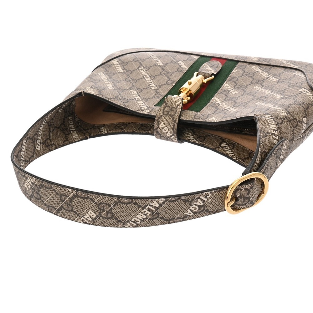 Gucci GG Supreme Jackie Balenciaga Beige Shoulder Bag - Picture 3 of 9
